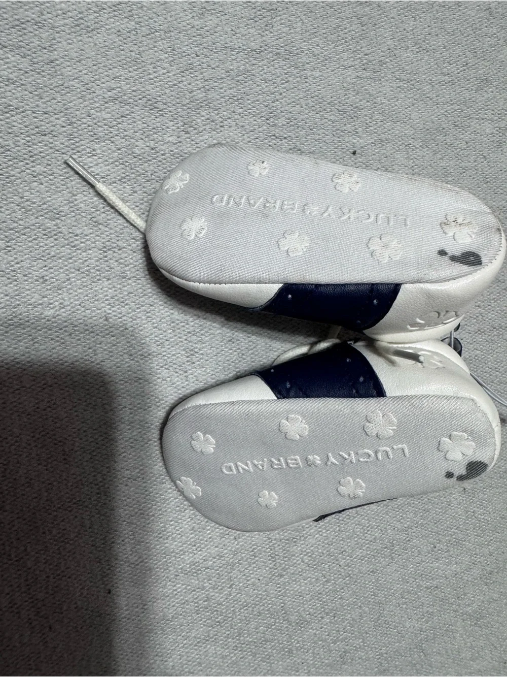 Lucky Brand Navy and White Baby Walker Shoes